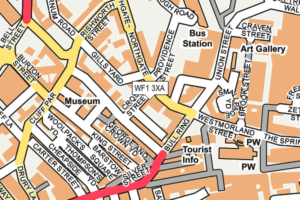 WF1 3XA map - OS OpenMap – Local (Ordnance Survey) WF1 3XA map - OS OpenMap – Local (Ordnance Survey)
