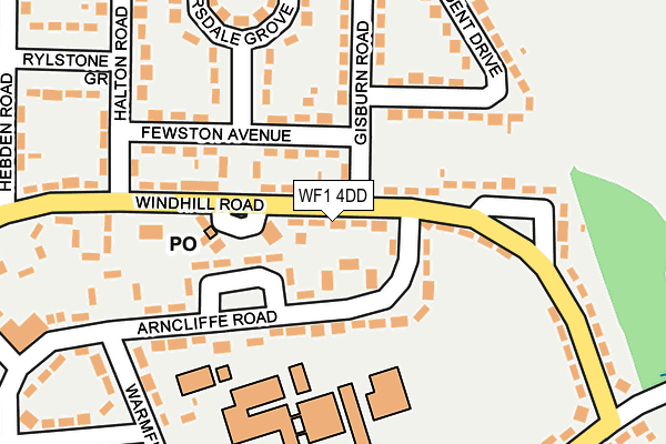 WF1 4DD map - OS OpenMap – Local (Ordnance Survey) WF1 4DD map - OS OpenMap – Local (Ordnance Survey)