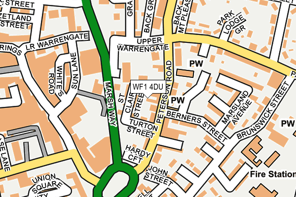 WF1 4DU map - OS OpenMap – Local (Ordnance Survey) WF1 4DU map - OS OpenMap – Local (Ordnance Survey)