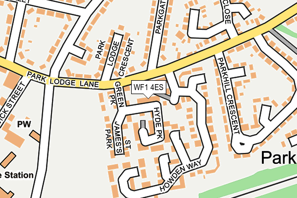 WF1 4ES map - OS OpenMap – Local (Ordnance Survey) WF1 4ES map - OS OpenMap – Local (Ordnance Survey)