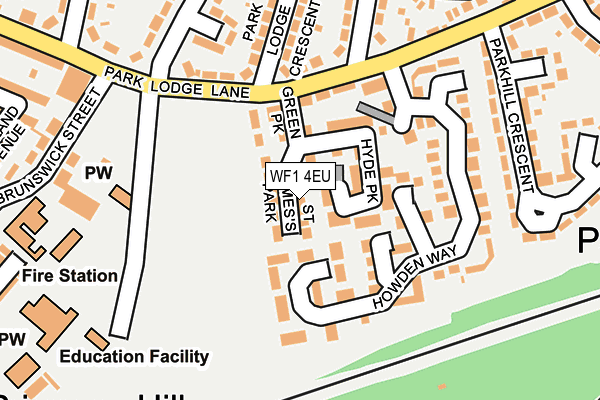 WF1 4EU map - OS OpenMap – Local (Ordnance Survey) WF1 4EU map - OS OpenMap – Local (Ordnance Survey)