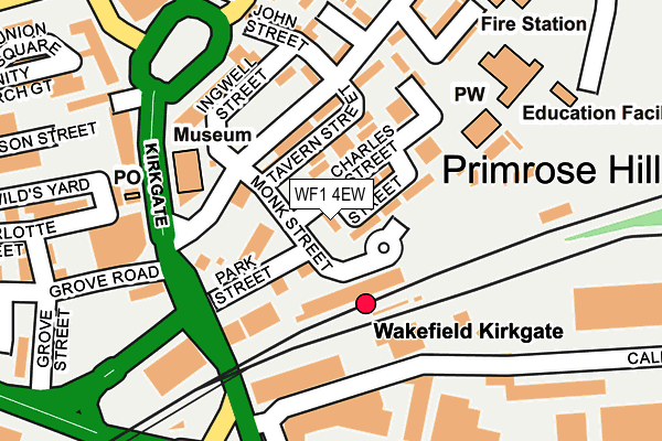 WF1 4EW map - OS OpenMap – Local (Ordnance Survey) WF1 4EW map - OS OpenMap – Local (Ordnance Survey)