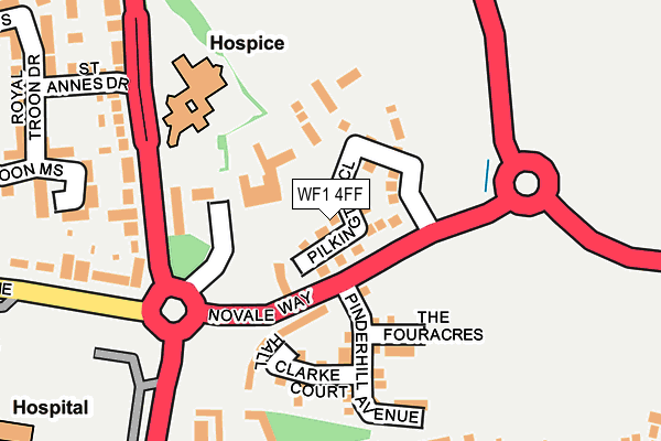 WF1 4FF map - OS OpenMap – Local (Ordnance Survey) WF1 4FF map - OS OpenMap – Local (Ordnance Survey)
