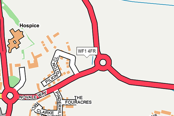 WF1 4FR map - OS OpenMap – Local (Ordnance Survey) WF1 4FR map - OS OpenMap – Local (Ordnance Survey)