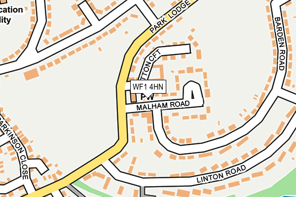 WF1 4HN map - OS OpenMap – Local (Ordnance Survey) WF1 4HN map - OS OpenMap – Local (Ordnance Survey)