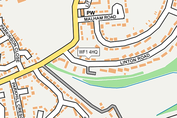 WF1 4HQ map - OS OpenMap – Local (Ordnance Survey) WF1 4HQ map - OS OpenMap – Local (Ordnance Survey)