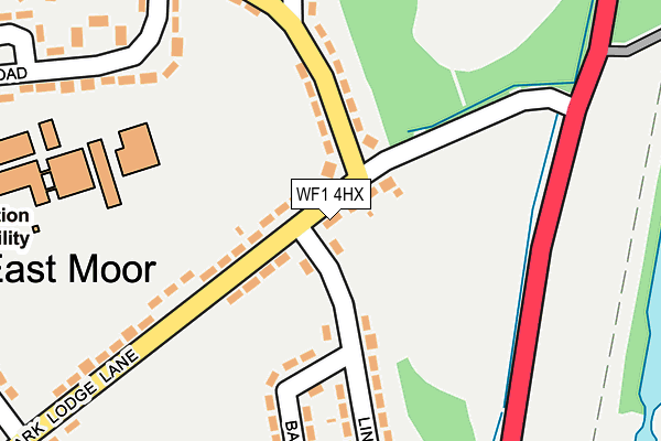 WF1 4HX map - OS OpenMap – Local (Ordnance Survey) WF1 4HX map - OS OpenMap – Local (Ordnance Survey)
