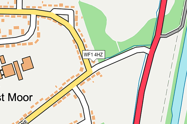 WF1 4HZ map - OS OpenMap – Local (Ordnance Survey) WF1 4HZ map - OS OpenMap – Local (Ordnance Survey)