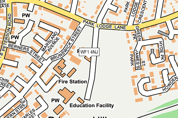 WF1 4NJ map - OS OpenMap – Local (Ordnance Survey) WF1 4NJ map - OS OpenMap – Local (Ordnance Survey)