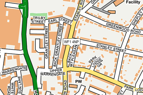 WF1 4NP map - OS OpenMap – Local (Ordnance Survey) WF1 4NP map - OS OpenMap – Local (Ordnance Survey)