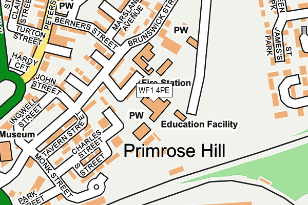 WF1 4PE map - OS OpenMap – Local (Ordnance Survey)
