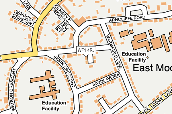 WF1 4RJ map - OS OpenMap – Local (Ordnance Survey) WF1 4RJ map - OS OpenMap – Local (Ordnance Survey)