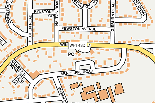 WF1 4SD map - OS OpenMap – Local (Ordnance Survey) WF1 4SD map - OS OpenMap – Local (Ordnance Survey)