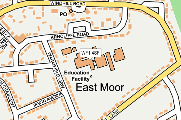 WF1 4SF map - OS OpenMap – Local (Ordnance Survey) WF1 4SF map - OS OpenMap – Local (Ordnance Survey)