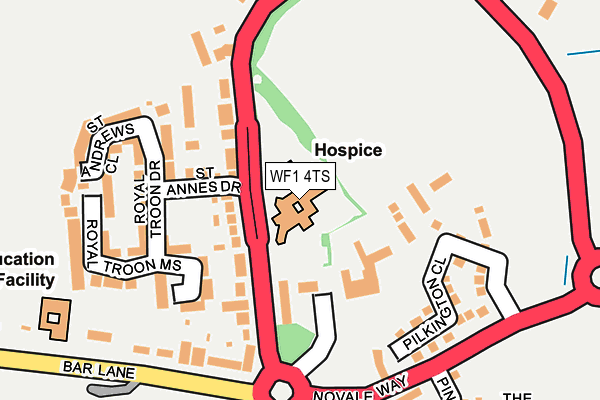 WF1 4TS map - OS OpenMap – Local (Ordnance Survey) WF1 4TS map - OS OpenMap – Local (Ordnance Survey)