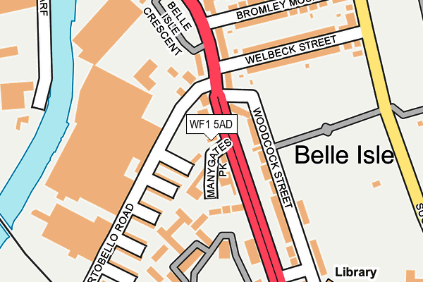 WF1 5AD map - OS OpenMap – Local (Ordnance Survey) WF1 5AD map - OS OpenMap – Local (Ordnance Survey)