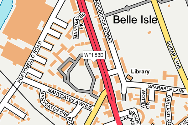 WF1 5BD map - OS OpenMap – Local (Ordnance Survey) WF1 5BD map - OS OpenMap – Local (Ordnance Survey)