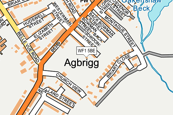 WF1 5BE map - OS OpenMap – Local (Ordnance Survey) WF1 5BE map - OS OpenMap – Local (Ordnance Survey)