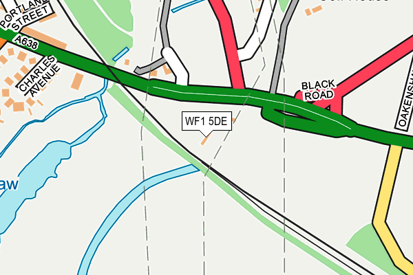 WF1 5DE map - OS OpenMap – Local (Ordnance Survey) WF1 5DE map - OS OpenMap – Local (Ordnance Survey)