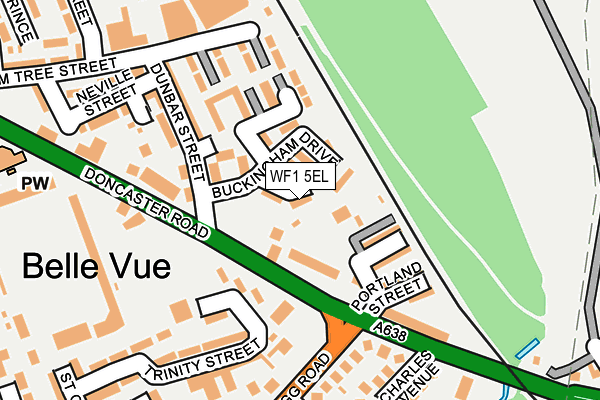 WF1 5EL map - OS OpenMap – Local (Ordnance Survey) WF1 5EL map - OS OpenMap – Local (Ordnance Survey)