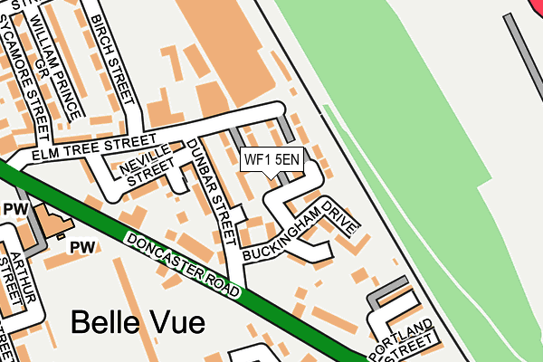 WF1 5EN map - OS OpenMap – Local (Ordnance Survey) WF1 5EN map - OS OpenMap – Local (Ordnance Survey)