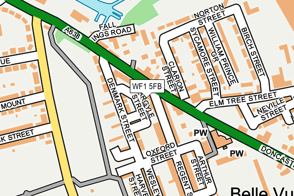 WF1 5FB map - OS OpenMap – Local (Ordnance Survey) WF1 5FB map - OS OpenMap – Local (Ordnance Survey)