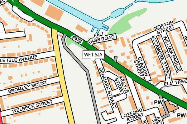 WF1 5JA map - OS OpenMap – Local (Ordnance Survey) WF1 5JA map - OS OpenMap – Local (Ordnance Survey)