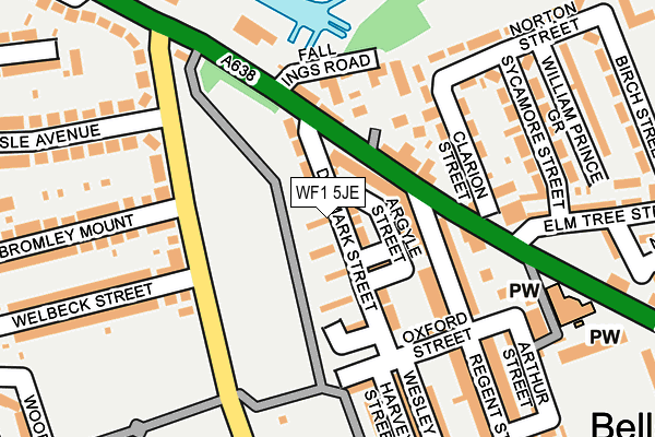 WF1 5JE map - OS OpenMap – Local (Ordnance Survey) WF1 5JE map - OS OpenMap – Local (Ordnance Survey)
