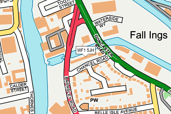 WF1 5JH map - OS OpenMap – Local (Ordnance Survey) WF1 5JH map - OS OpenMap – Local (Ordnance Survey)