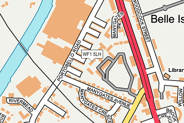 WF1 5LH map - OS OpenMap – Local (Ordnance Survey) WF1 5LH map - OS OpenMap – Local (Ordnance Survey)
