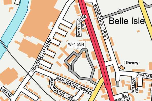 WF1 5NH map - OS OpenMap – Local (Ordnance Survey)