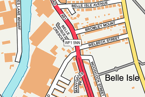 WF1 5NN map - OS OpenMap – Local (Ordnance Survey) WF1 5NN map - OS OpenMap – Local (Ordnance Survey)