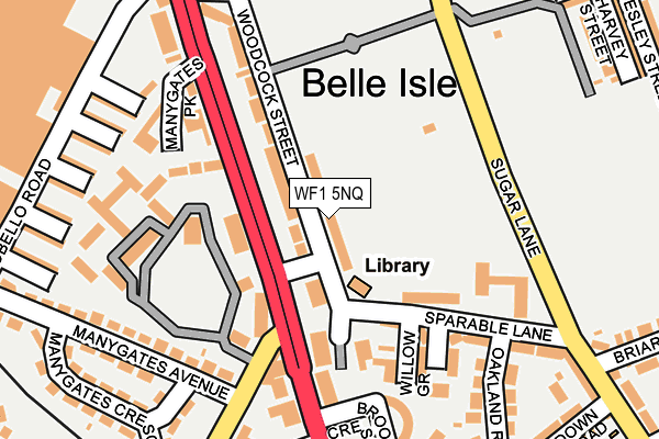 WF1 5NQ map - OS OpenMap – Local (Ordnance Survey) WF1 5NQ map - OS OpenMap – Local (Ordnance Survey)