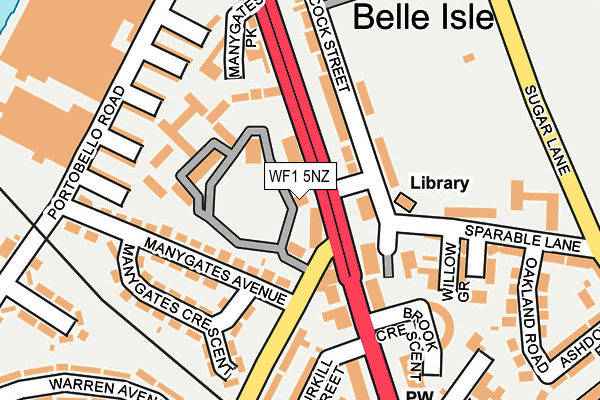WF1 5NZ map - OS OpenMap – Local (Ordnance Survey) WF1 5NZ map - OS OpenMap – Local (Ordnance Survey)