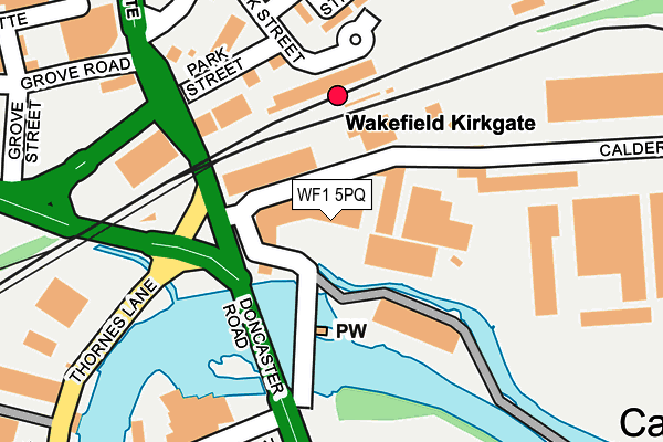 WF1 5PQ map - OS OpenMap – Local (Ordnance Survey) WF1 5PQ map - OS OpenMap – Local (Ordnance Survey)