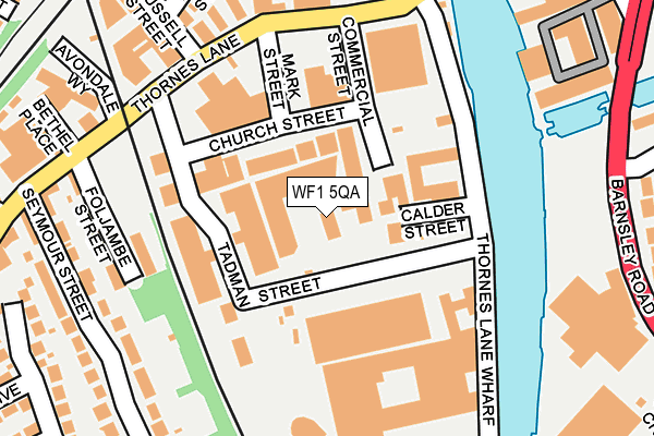WF1 5QA map - OS OpenMap – Local (Ordnance Survey) WF1 5QA map - OS OpenMap – Local (Ordnance Survey)