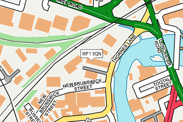 WF1 5QN map - OS OpenMap – Local (Ordnance Survey) WF1 5QN map - OS OpenMap – Local (Ordnance Survey)