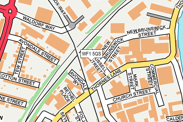 WF1 5QS map - OS OpenMap – Local (Ordnance Survey) WF1 5QS map - OS OpenMap – Local (Ordnance Survey)