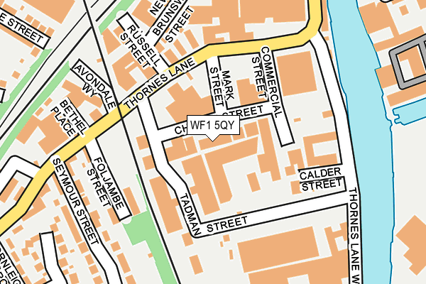 WF1 5QY map - OS OpenMap – Local (Ordnance Survey) WF1 5QY map - OS OpenMap – Local (Ordnance Survey)