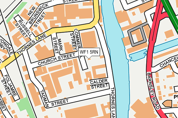 WF1 5RN map - OS OpenMap – Local (Ordnance Survey) WF1 5RN map - OS OpenMap – Local (Ordnance Survey)
