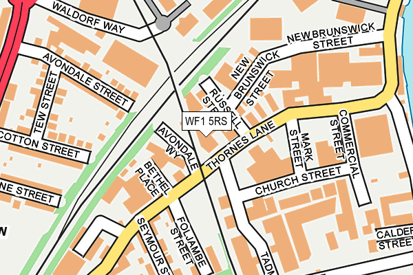 WF1 5RS map - OS OpenMap – Local (Ordnance Survey) WF1 5RS map - OS OpenMap – Local (Ordnance Survey)