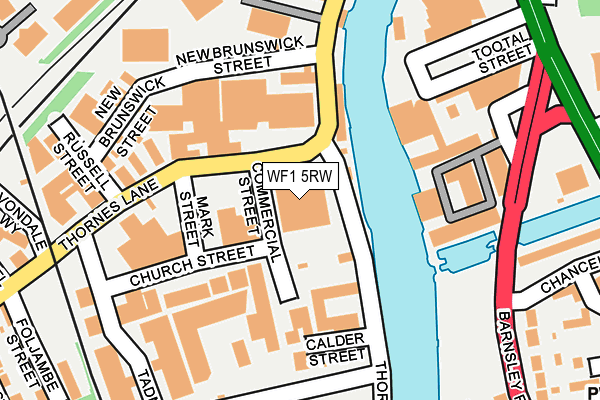 WF1 5RW map - OS OpenMap – Local (Ordnance Survey) WF1 5RW map - OS OpenMap – Local (Ordnance Survey)