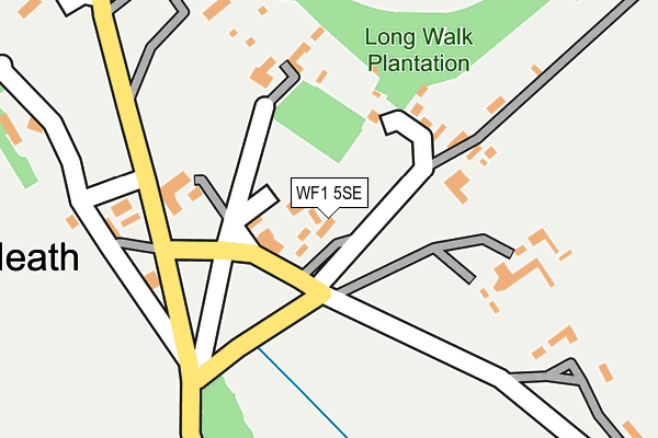 WF1 5SE map - OS OpenMap – Local (Ordnance Survey) WF1 5SE map - OS OpenMap – Local (Ordnance Survey)