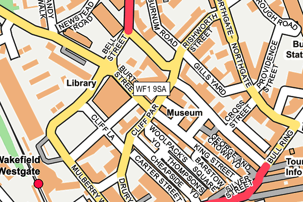 WF1 9SA map - OS OpenMap – Local (Ordnance Survey) WF1 9SA map - OS OpenMap – Local (Ordnance Survey)