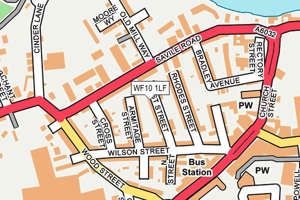 WF10 1LF map - OS OpenMap – Local (Ordnance Survey) WF10 1LF map - OS OpenMap – Local (Ordnance Survey)