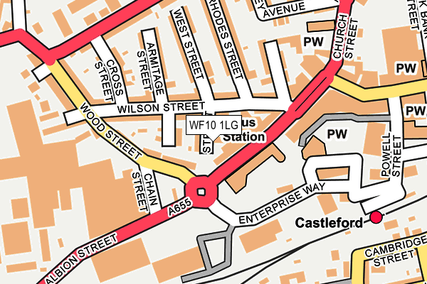 WF10 1LG map - OS OpenMap – Local (Ordnance Survey) WF10 1LG map - OS OpenMap – Local (Ordnance Survey)