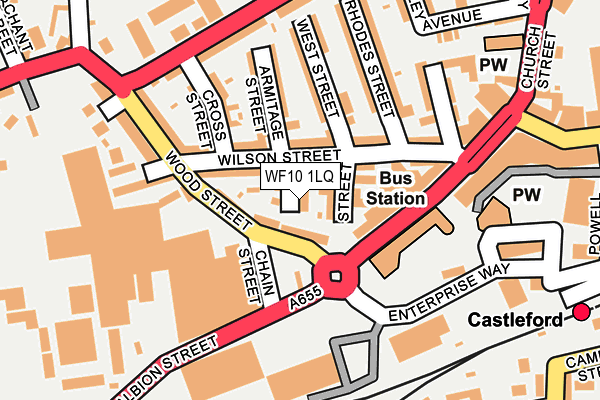 WF10 1LQ map - OS OpenMap – Local (Ordnance Survey) WF10 1LQ map - OS OpenMap – Local (Ordnance Survey)
