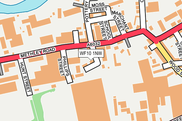 WF10 1NW map - OS OpenMap – Local (Ordnance Survey) WF10 1NW map - OS OpenMap – Local (Ordnance Survey)
