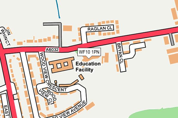 WF10 1PN map - OS OpenMap – Local (Ordnance Survey) WF10 1PN map - OS OpenMap – Local (Ordnance Survey)
