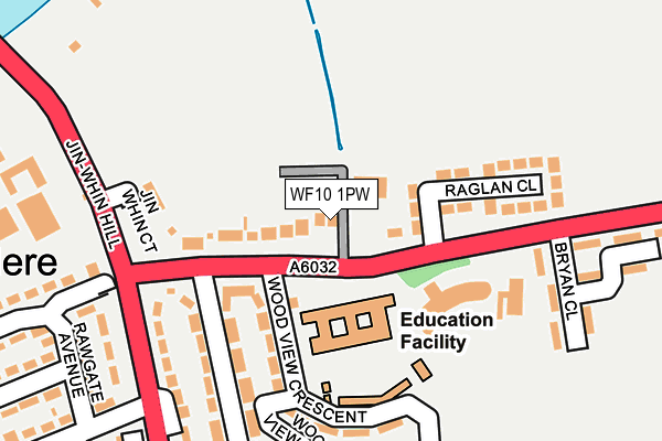 WF10 1PW map - OS OpenMap – Local (Ordnance Survey) WF10 1PW map - OS OpenMap – Local (Ordnance Survey)